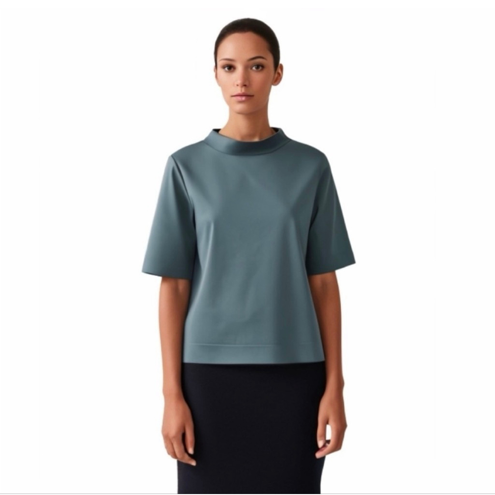Women's COS Boxy Mock Neck Shirt Top